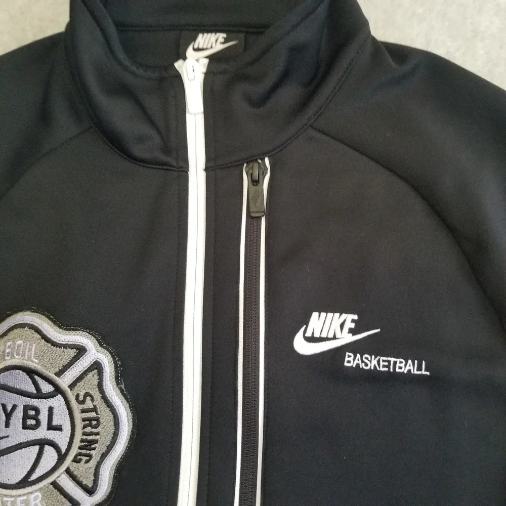 Nike Track Jacket Mens Medium Black EYBL Basketball 2021 Burn String Water Boil